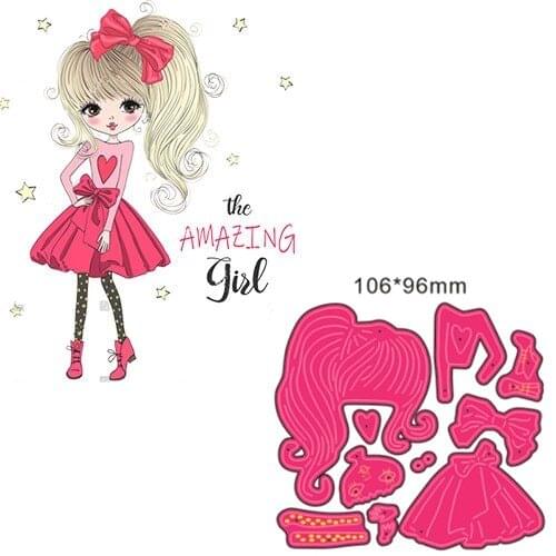 Metal Cutting Dies cut mold Girl Scrapbook paper craft knife mould blade punch stencils