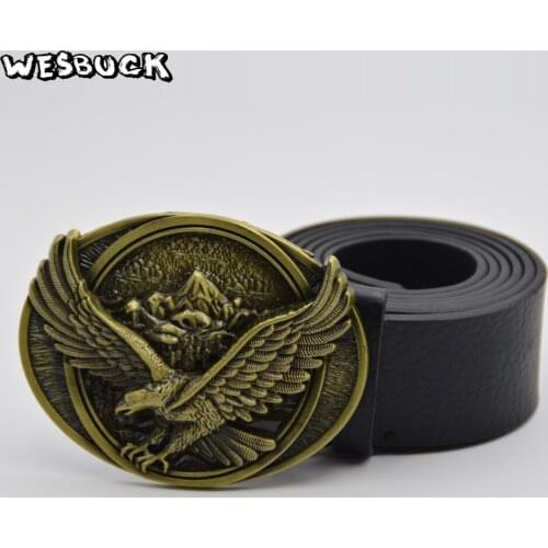 5 PCS MOQ WesBuck Brand Metal Fashion Belt Buckles Zinc Alloy Western Buckles With PU Belt