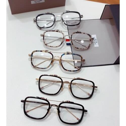 2021 New York Thom Brand Fashional Square Eyeglasses Frame Men Women Classic Glasses Optical Prescription Eyewear TBS816