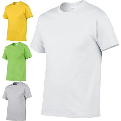 Men Shirts O Neck Breathable Polyester Pure Color Blouse for Sport