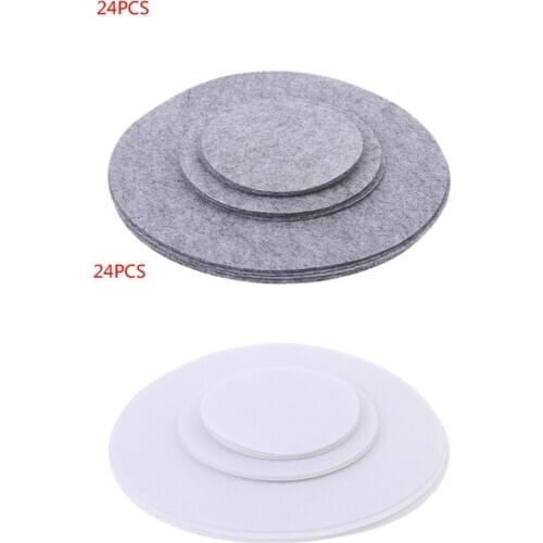 Set of 24 Soft Felt Plate Dividers 3 Sizes Pan Separator Pads Cookware Bakeware Pot Stacking Protectors Dish Scratch Protectors
