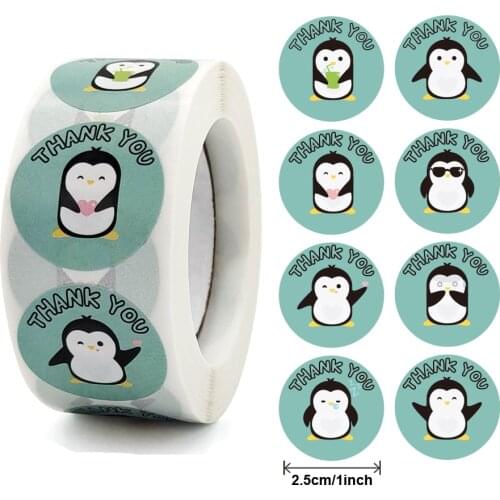 50pcsCute Cartoon Penguin Stickers Childrens bonus stickers encourage scrapbooking decorative stationery stickers