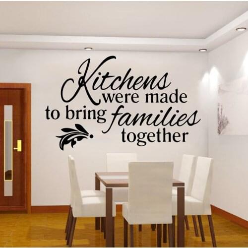 Kitchen Quote Wall Decals Art Vinyl Stickers For Kitchen Rooms Phrase Decor Decal Family Frase Wallpaper Mural