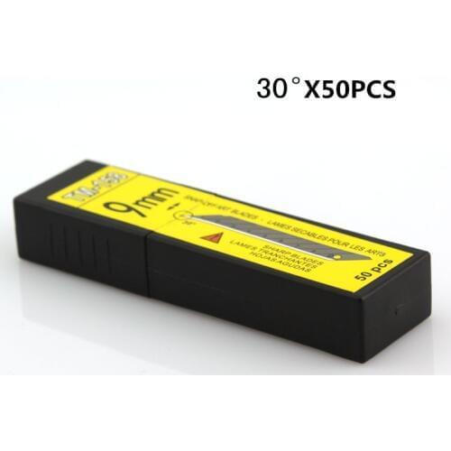 30 Degree 9mm Carbon Steel Snap Off Blade for Art Knife Cutter Steel Replaceable Blades Cutting Blades for Utility