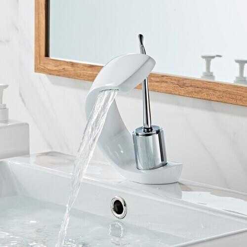 Basin Faucets Bath Water Basin Mixer Taps Bathroom Faucet Hot and Cold White/Black Brass Toilet Sink Faucet Water Crane Mixer