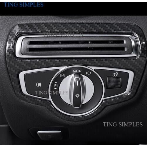 Eadlamp switch trim For Mercedes c class w205/glc x253amg/c63 interior trim accessories amg coupe car styling