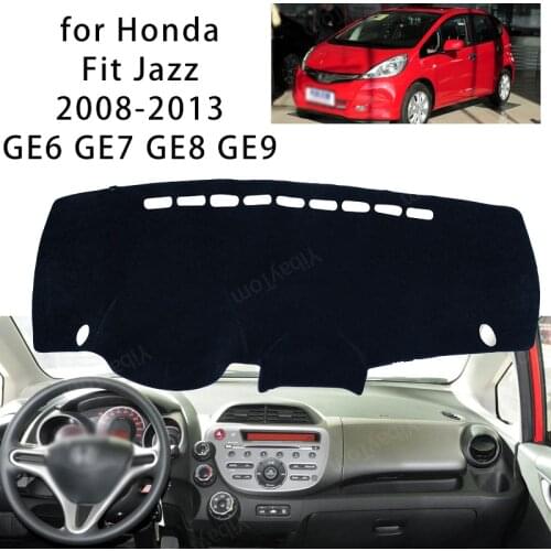 For Honda Fit Jazz 2008-2013 GE6 GE7 GE8 GE9 Console Dashboard Suede Mat Protector Sunshield Cover
