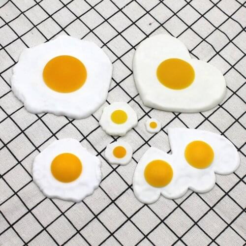 1PC Simulated Fried Egg Poached Eggs Fake Food Artificial Foods Kids Play Toy Decoration Teaching Props Party Supplies