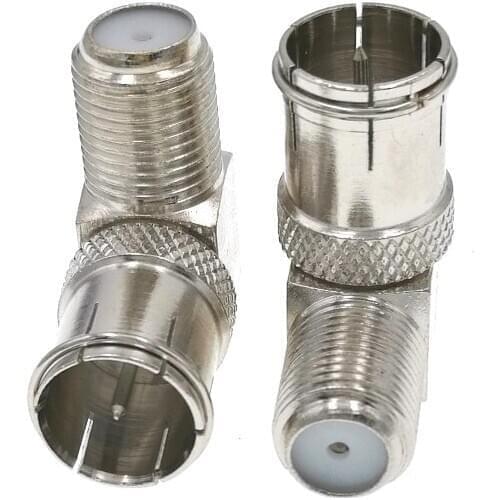 10PCS Quick Fit F Connector Male Right Plug To Female Adapter - Push On RF Coaxial