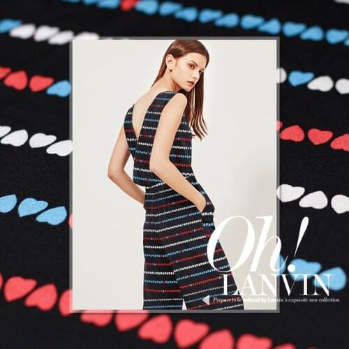 12momme 110cm width hearts link printed 100% silk crepe de chine summer shirt clothing fabric garment materials