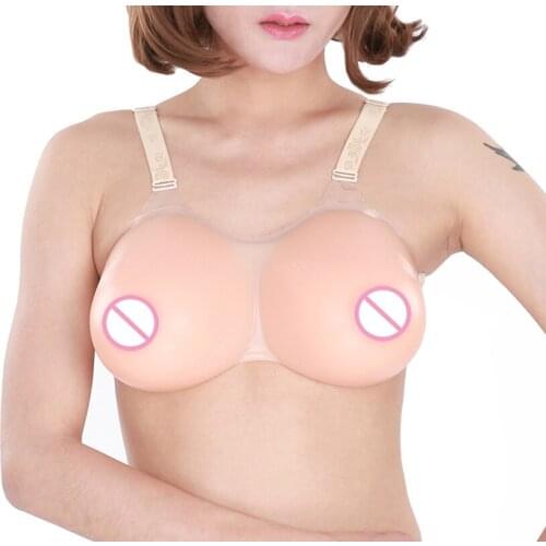 2 in 1 Breathable Sexy Silicone Breast Forms Crossdresser Bra Ajusen For Transgender Shemale Crossdresser