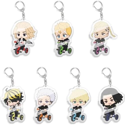 5pcs 10pcs Tokyo Revengers Takemichi Mikey Kazutora Baji Chifuyu Mitsuya PVC Pendant Keychain Keyring