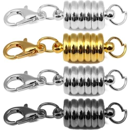 5Pcs/Lot Metal Magnetic End Clasp Connectors Lobster Gold Black Silver Color Handicraft Accessories For Jewelry Makings