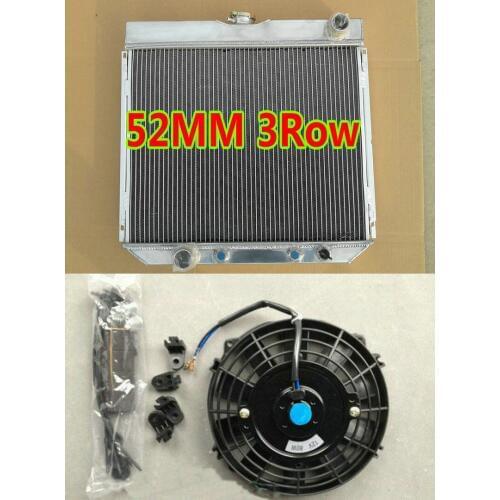 3ROW Aluminum Radiator + Fan FOR 1967-1970 Ford Mustang/Ranchero/Torino/Mercury Cougar XR7/Comet 4.7L/5.0L V8 Fairlane/Maverick