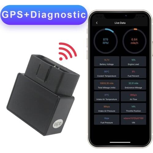 Mini OBD2 GPS Tracker Car TKSTAR Diagnostic Function GPS Locator OBD GPS Tracker Diagnostic GSM OBDII Tracking Device Free APP