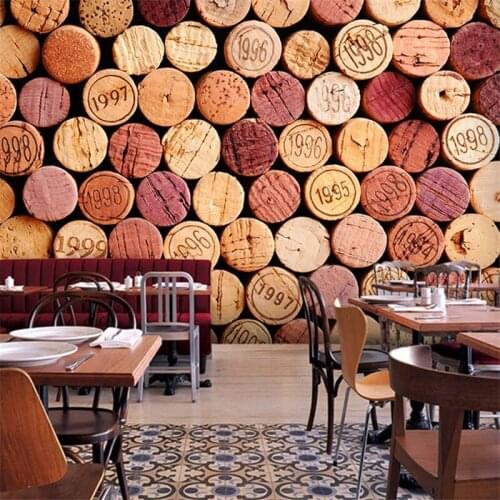 Beibehang Beer wine wall papers home decor photo piano mural wallpapers for Restaurant decoration wall stickers
