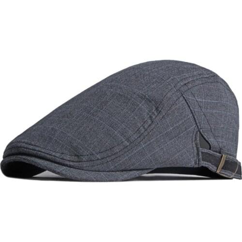 British Vintage Beret Hat For Men Summer Herringbone Newsboy Cap Women Solid Color Flat Peaked Driver Cap Duckbill Painter Hats