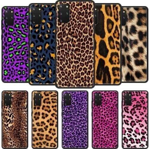 Phone Case For Samsung Galaxy S20 Ultra FE 5G S10 Lite S9 S8 Plus S7 Edge S10e TPU Black Shell Cover Sexy Leopard Print Panther