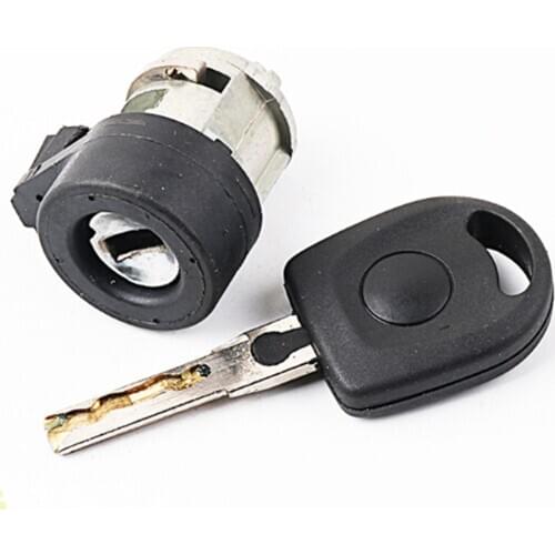For VW Passat B5 Bora Polo Car Key Ignition Lock Switch Replacement Anti-theft Lock Barrel Cylinder With 1 Key