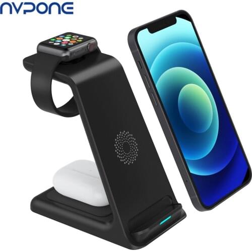 3 in 1 Fast Charging Dock Station for iPhone 12 11 XS XR X 8 Airpods Pro Apple Watch 6 5 4 3 20W Wireless Charger Stand