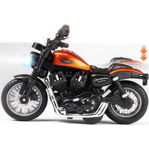 Simulation Mini Motorcycle Alloy Car Model Childrens Music Sound And Light Pull Back Toy Motorcycle Ornaments Childrens Gift