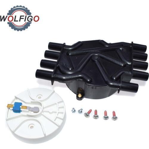 WOLFIGO New Distributor Cap & Rotor Kit 10452459 For 1996-2002 Chevrolet 5.0L 5.7L V8 GMC Cadillac Escalade Vortec K3500 C2500