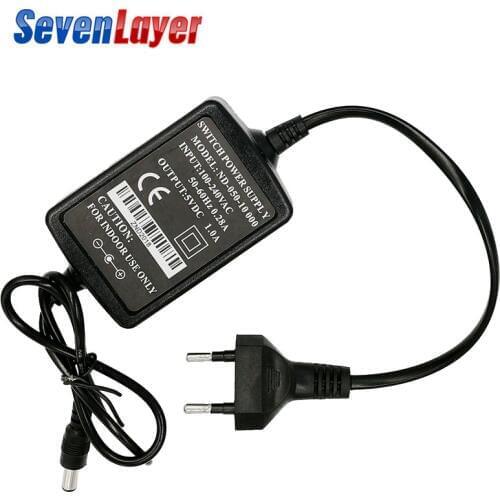 Switching EU Power Adapter input 100~250AC Output DC 5V1A ForMedia Converter Fiber Optical Fast/Gigabit Ethernet Switch