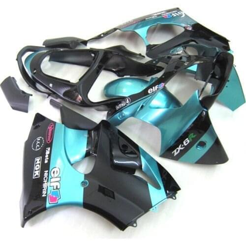 ABS plastic Injection fairing kit for KAWASAKI Ninja 2000 2001 2002 ZX6R sport motorcycle fairings kit ZX 6R 00 01 02 light blue