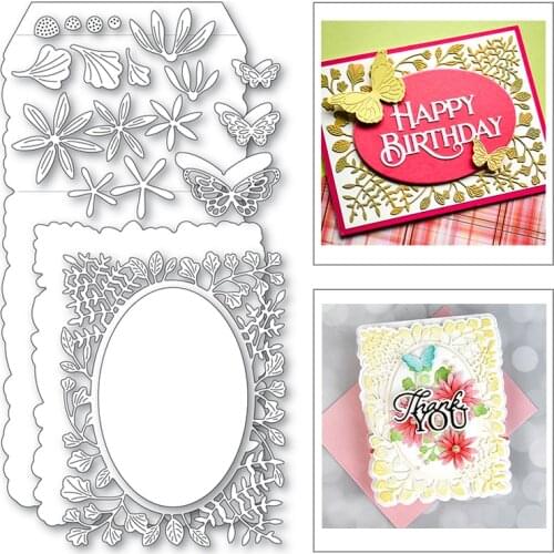 Beautiful Butterfly Leaves Flower Plant Decorative Craft Dies Sets for Birthday Celebration Card Making Paper Album Cards Gift