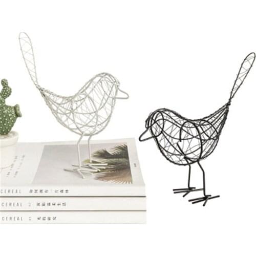 Creative Metal Craft Decorative Birds Model Room Vintage Home Decoration Decor Retro Kawaii Accessories Figurines & Miniatures