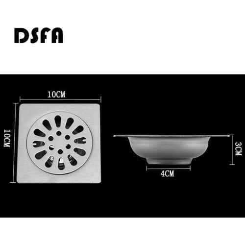 Square Stainless Steel Floor Drain Waste Grates Bathroom Shower Drain Bathroom Toilet Kitchen Balcony Waste Drain