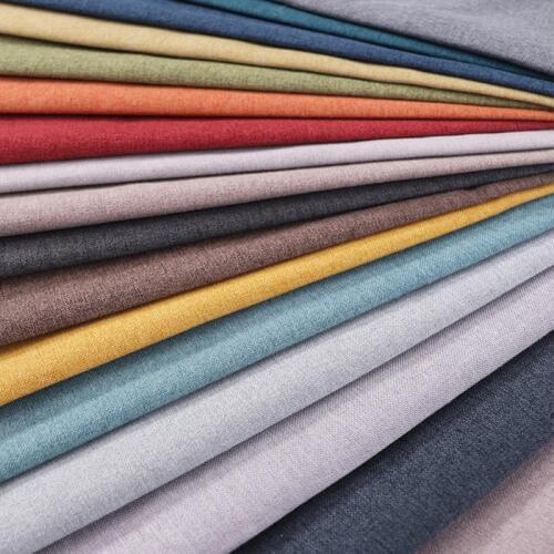 Linen Sofa Fabric Textile Material Solid Fabric for Furniture DIY Sewing Plain Upholstery Cloth