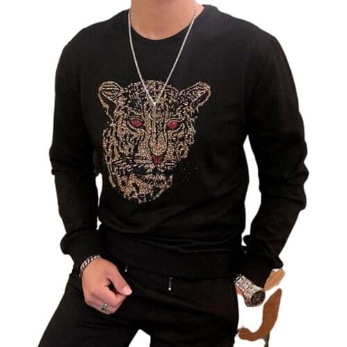 Rhinestones Men and women Hoodies Sweatshirts Men Anime Streetwear Hot drill Long Sleeve Fashion Mens Hoodies