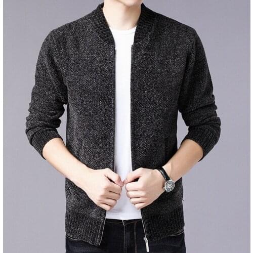 Ropa De Hombre Autumn Winter 2021 Men' s Outwear Fashion Thick Cardigan Men Sweater Overcoat