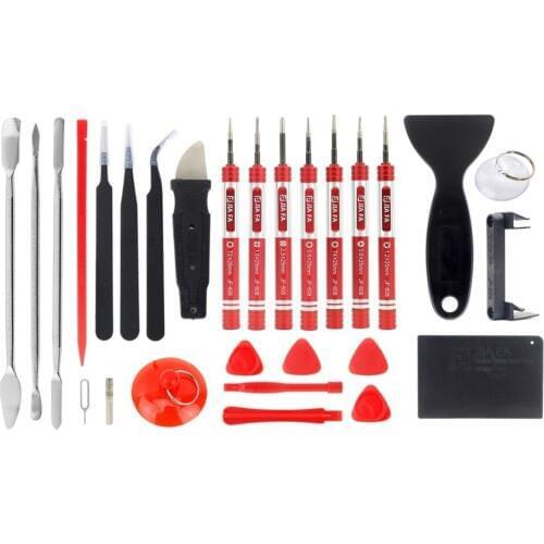 JIAFA JF-8175 28 in 1 Electronics Repair Tool Kit with Portable Bag for Repair Cell Phone, For iPhone, MacBook and More