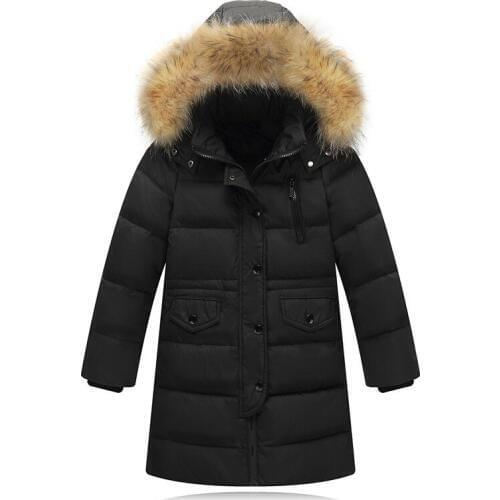 2020 Winter Down New Korean Edition Thickened Heating Large-collar Middle-sized Outerwear Fashion Boys and Girls Down Garments