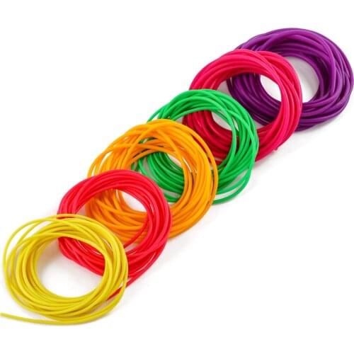 New 3m/6m Hollow Pole Elastic Inner Diameter 0.7mm Outer Diameter 1.6-2.6mm Fishing Lines 6 Colours Latex Tube Fishing Tackles