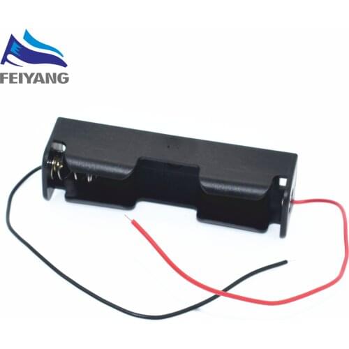 New 5Pcs 18650 Battery Holder Box Case Black With Wire Lead 3.7V Clip high quality