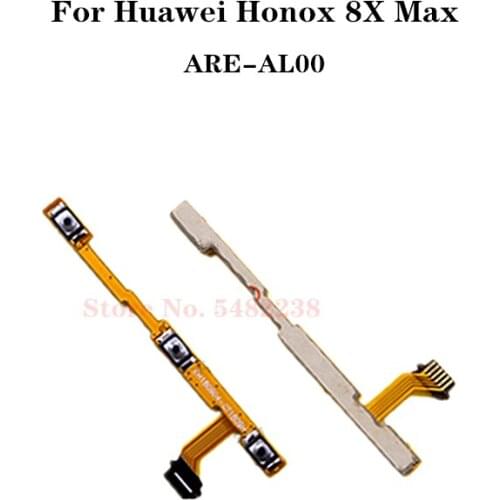 Original Power ON OFF Volume Side Buttons Flex Cable For Huawei Honor 8X Max ARE-AL00 Power Switch Side Key Connector Replace