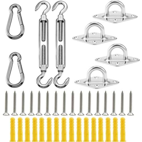 Stainless Steel Ceiling Anchor Spring Hook Outdoor Hammock Swing Hanging Chair Hanger Buckle Aerial Screw Outdoor Tent Kit