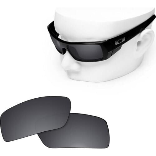 OOWLIT Polarized Replacement Lenses of Black Chrome for-Oakley Gascan Sunglasses