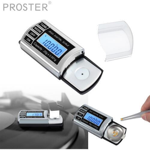 Proster Precision RECORD LEVEL Turntable Stylus Tracking Force Pressure Gauge For Tonearm Phono Cartridge 20g 0.001g Scale Gauge