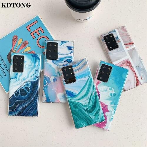Shockproof Phone Case for Samsung Galaxy A70 A50 A10 S10E S10 S9 S8 Plus Shell Soft IMD Coral Marble Slim Protect Back Cover