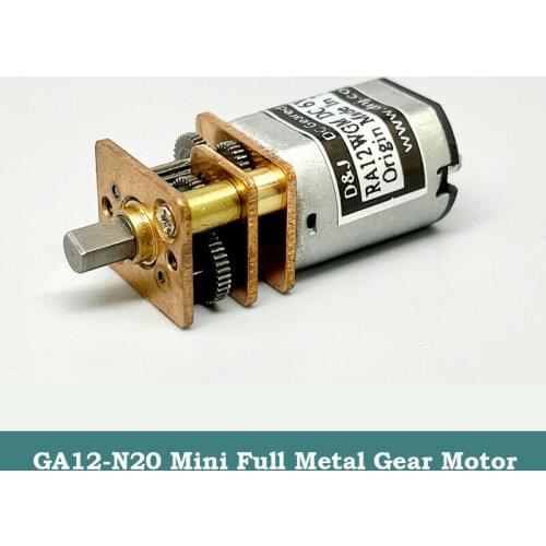 RA-12WGM DC3V 3.7V 5V 6V 60rpm Slow Speed High Torque Small Mini N20 Precision Gear Motor