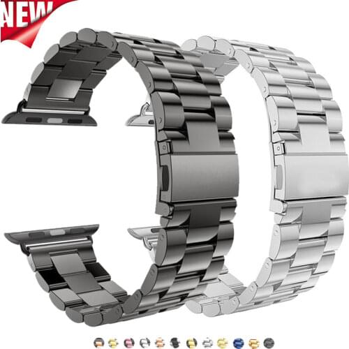 For apple watch band 6 se 5 4 38 42mm Stainless Steel Strap for iwatch loop 40 44mm for apple bands 3 2 1 sport watches bracelet