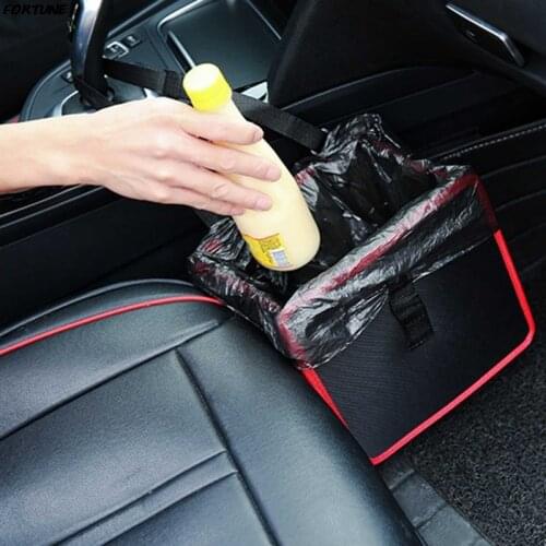 Foldable Car Dustbin Garbage Bag Car Trash Can Waste Basket Large Capacity Car Seat Back Rubbish Bin Sundries Storage Holder