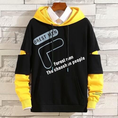 2020 Spring Autumn Mens Hoodie Hip Hop Trend Print Pullover Sweatshirt Men Casual Men Clothing Loose Streetwear Men Hoodies