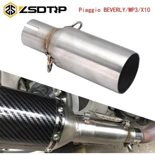 ZSDTRP For Piaggio MP3 300 Lt 2008-2016 MP3 250 Lt 2008-2013 MP3 300 250 Slip-On Motorcycle Exhaust Muffler Middle Link Pipe