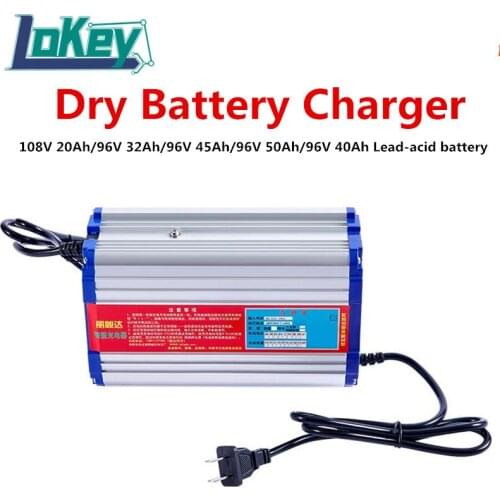 Free maintenance Dry battery charger 20Ah 32Ah 45Ah 50Ah 40Ah fast charger 108V 96V Charger for lead-acid Electric motorcycle
