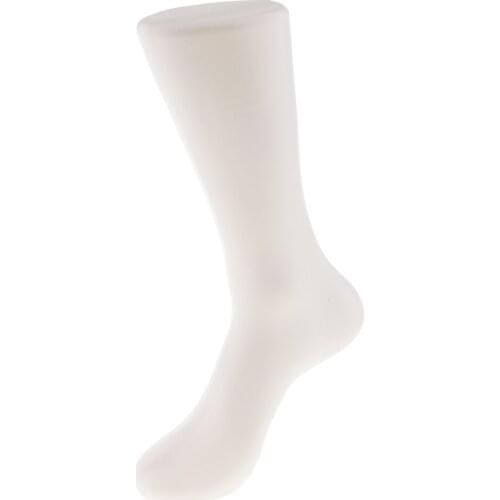 Hard Plastic Adult Feet Mannequin Foot Model Shoes Sock Display Stand White